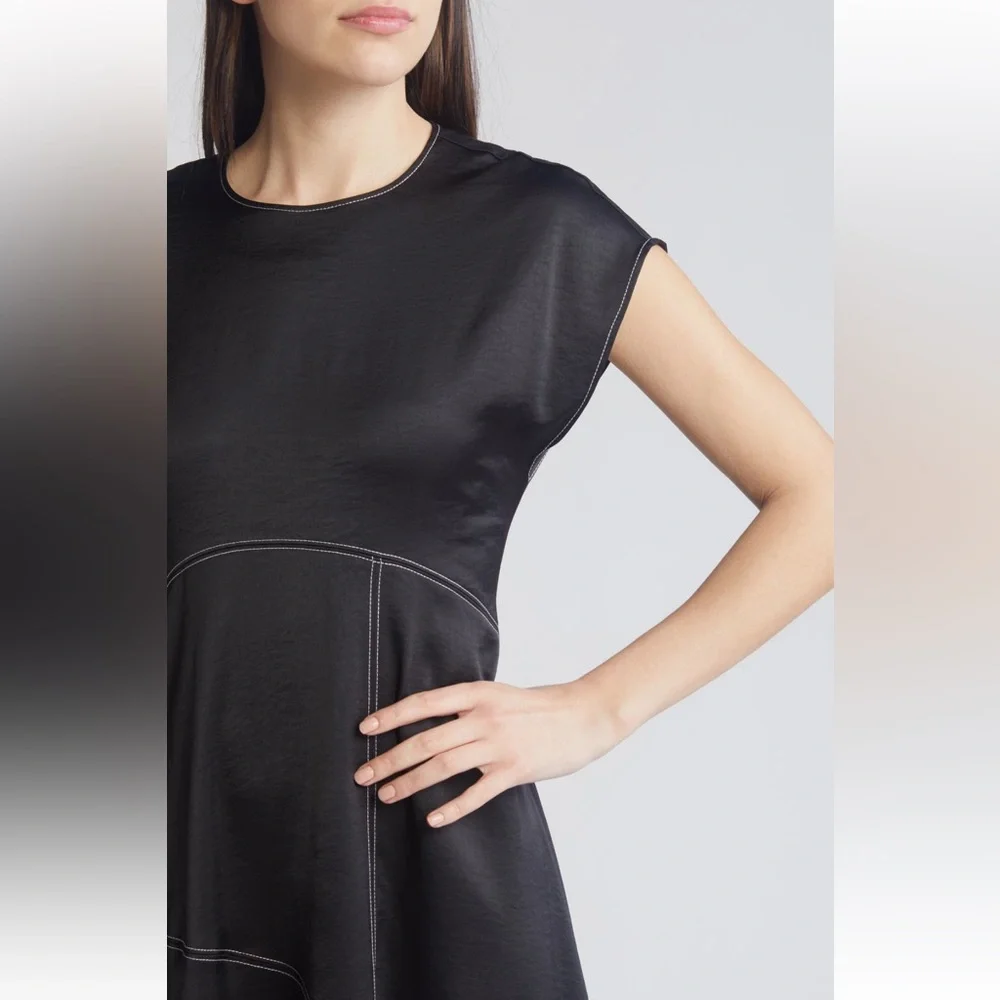 All Saints Agnes Cap Sleeve Handkerchief Hem Dress - Picture 4 of 7